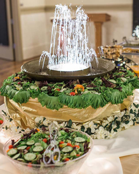 Garden Fountain for Salad, Fruit or Vegetable Display