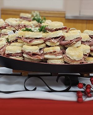 Country Ham on Biscuits on Sled small image